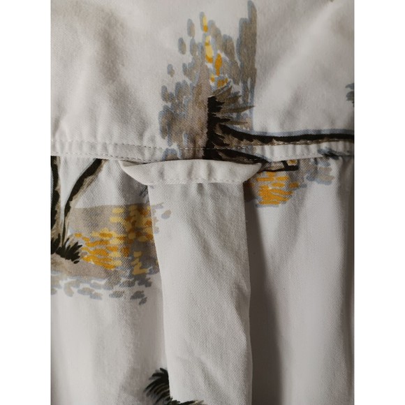 Michael Austin Mens Hawaiian Shirt XL Cotton Short Sleeve Pam Trees Cream - Picture 9 of 15